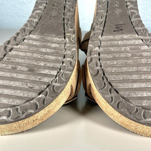 Papillio Birkenstock Sandals Solely Wedge Womens 38 / 7 Slingback Brown Leather - Picture 10 of 10